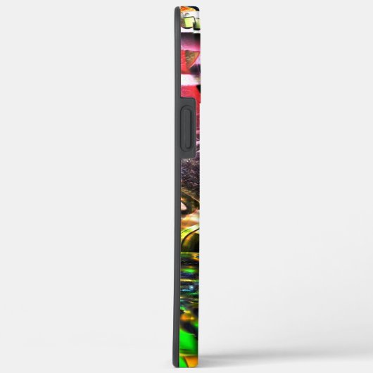 Mix aus bunten virtuellen Kunstwerken, inspiriert Case-Mate iPhone Hülle (Rückseite / Rechts)