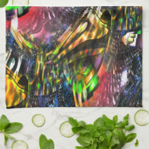 Mix aus bunten virtuellen Kunstwerken, inspiriert 