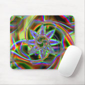 Mix aus Regenbogen und farbiger Acryl- oder Neon-B Mousepad (Mit Mouse)
