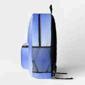Mix aus Schatten der blauen Friedenszeichen-Scroll Bedruckter Rucksack (Rechts)