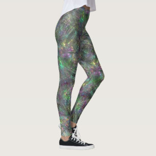 Mix aus strukturiertem Grob, Kratzern und matt hel Leggings