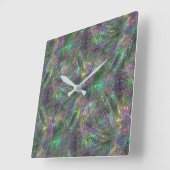 Mix aus strukturiertem Grob, Kratzern und matt hel Quadratische Wanduhr (Winkel)