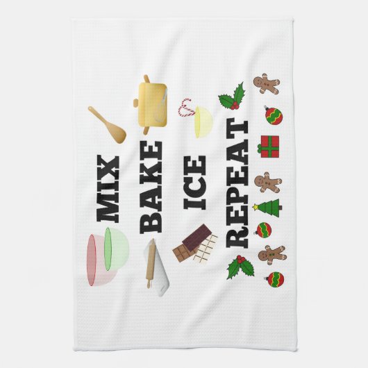 Mix Bake Ice Wiederholung! Geschirrtuch (Vertikal)