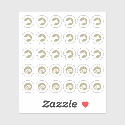 Mix Beef Fish Wedding Place Meal Choice Aufkleber (Blatt)