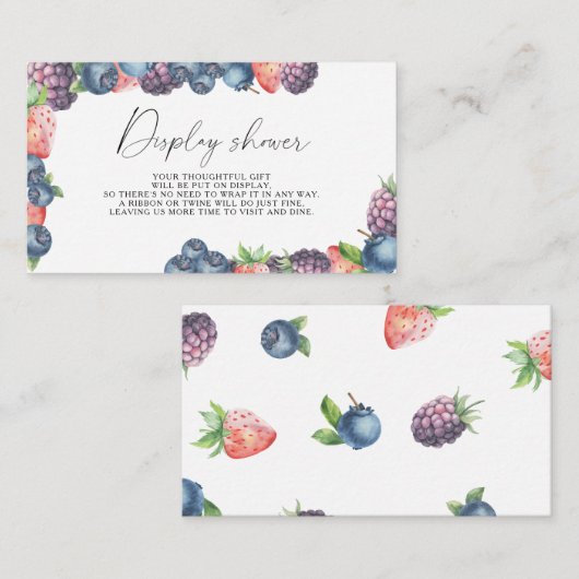 Mix-Beere - Dusche anzeigen Begleitkarte (Vorne/Hinten)