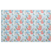 Mix Blau abstrakt mit Lachsfarbe Blume Stoff (Fat Quarter (45,7 x 55,9 cm))