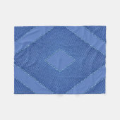Mix-Blues und tektioniertes Diamantenmuster Fleecedecke (Vorderseite (Horizontal))