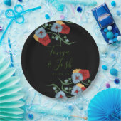 Mix-Blume mexikanische Folk Botanische Hübsche Blü Pappteller (Party)