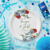 Mix-Blume mexikanische Folk Botanische Hübsche Blü Pappteller (Party)