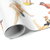 Mix diese Button-Up-Girls 2 Geschenkpapier (Rolleneckpunkt)