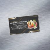 Mix Drinks | Barkeeper | Mixologie Magnetische Visitenkarte (Beispiel)