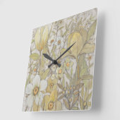 Mix Floral Quadratische Wanduhr (Winkel)