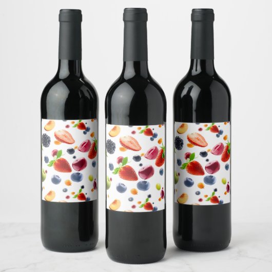 Mix Fruits Weinetikett (Flaschen)