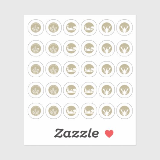 Mix Gluten Free Vegetarian Seafood Meal Choice Aufkleber (Blatt)