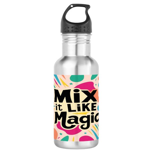 Mix It like Magic Edelstahlflasche (Vorderseite)