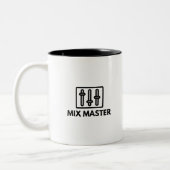 Mix Master Audio Engineer Music Studio Saying Zweifarbige Tasse (Links)