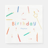 Mix + Match Kerzen & Matten Geburtstag Serviette (Vorderseite)