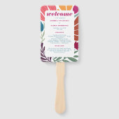 Mix & Match Retro Abstrakte Blumenzehen Fächer (Vorderseite)