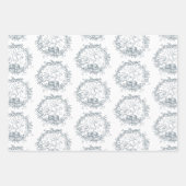 Mix n Match Birds Nest Individuelle Name Babydusch Geschenkpapier Set (Vorderseite)