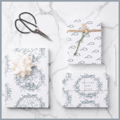 Mix n Match Birds Nest Individuelle Name Babydusch Geschenkpapier Set