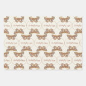 Mix n Match Butterfly Kisses Baby Shower Geschenkpapier Set (Vorderseite)