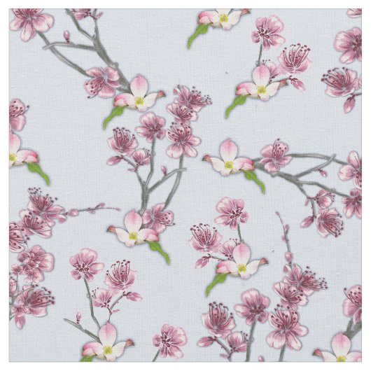 Mix Pink & Green Blume für L Blue Stoff (Nahaufnahme)