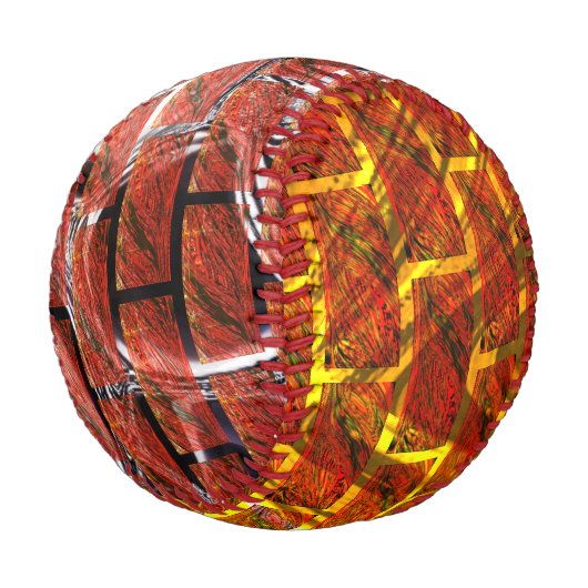 Mix roter Farbeffekt, goldenes Graten oder Backste Baseball (Schrägansicht)