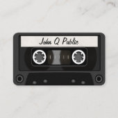 Mix Tape Black Visitenkarte (Vorderseite)