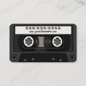 Mix Tape Black Visitenkarte (Rückseite)