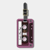 Mix Tape Pink Gepäckanhänger (Vorderseite vertikal)