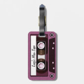 Mix Tape Pink Gepäckanhänger (Rückseite vertikal)