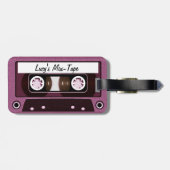 Mix Tape Pink Gepäckanhänger (Rückseite horizontal)