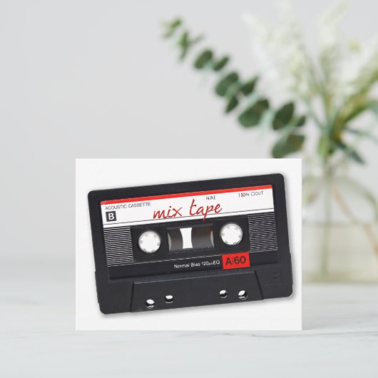 Mix Tape Postkarte (Stehend Vorderseite)