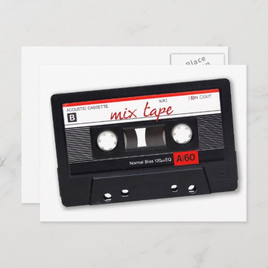 Mix Tape Postkarte (Vorne/Hinten)