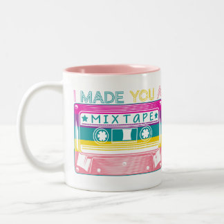 Mix Tape Retro 80er Jahre Kassette Vintage Tech No Zweifarbige Tasse