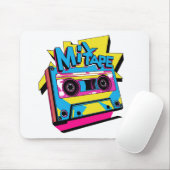 Mix Tape Vibes | Retro 80er Neon Cassette Mousepad (Mit Mouse)