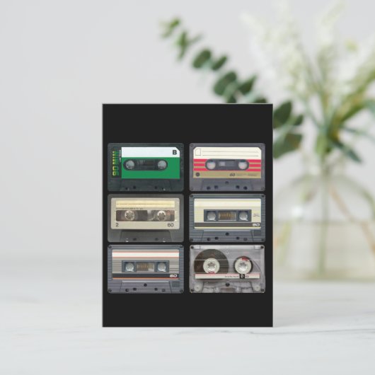 Mix Tapes Postkarte (Stehend Vorderseite)