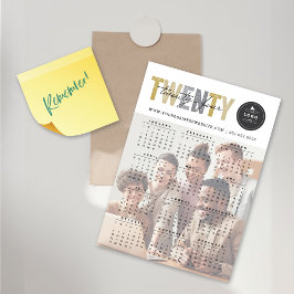 Mix Typografie 2025 Kalender Foto Magnetkarte