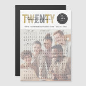 Mix Typografie 2025 Kalender Foto Magnetkarte (Vorne/Hinten)