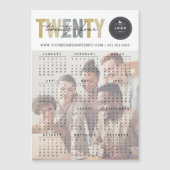 Mix Typografie 2025 Kalender Foto Magnetkarte (Vorderseite)