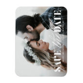 Mix Typografie Modernes Foto Save the Date Magnet (Vertikal)