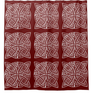 Mix und Match Farbe keltischer Knoten Duschvorhang
