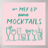 MIX UP MOCKTAILS Custom Bar Kitchen Art Poster (Vorne)