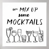 MIX UP MOCKTAILS Custom Bar Kitchen Art Poster (Vorne)