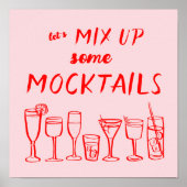 MIX UP MOCKTAILS Custom Bar Kitchen Art Poster (Vorne)