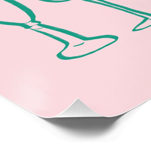 MIX UP MOCKTAILS Custom Bar Kitchen Art Poster (Ecke)