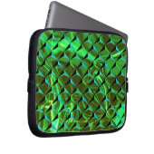 Mix von 3D- und grünen Kurven oder Wellen Laptopschutzhülle (Vorne Rechts)