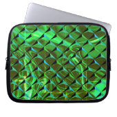 Mix von 3D- und grünen Kurven oder Wellen Laptopschutzhülle (Vorderseite)