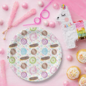 Mix Wasserfarbe Mattiert Donut und Sprinklen Pappteller (Party)