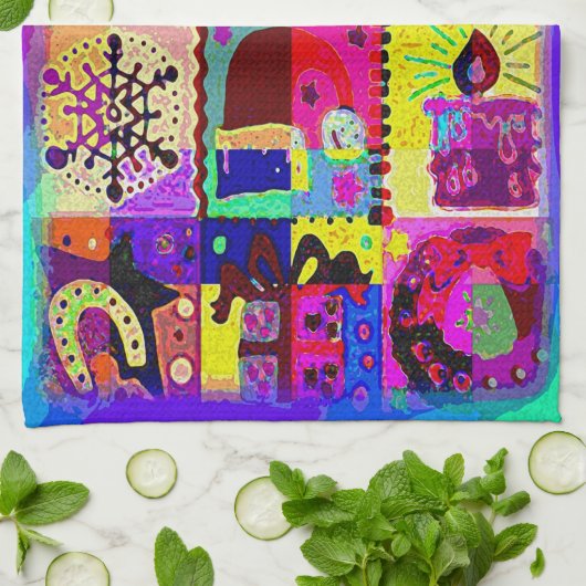 Mix Weihnachtsdekorationen Handtuch (Gefaltet)